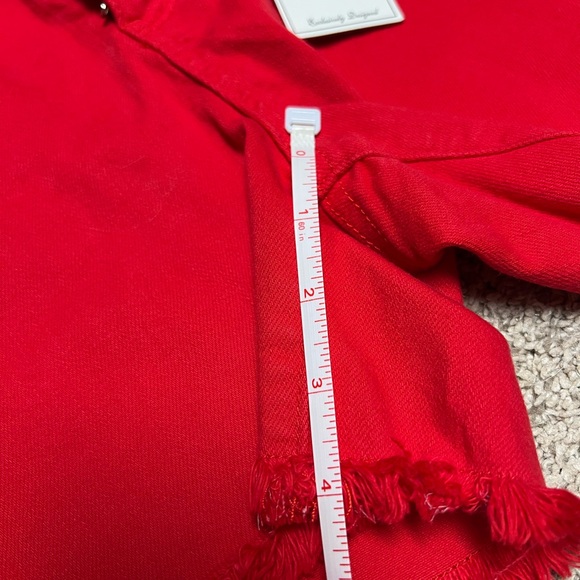 Judy Blue Red Denim Women's Shorts - Picture 2 of 3
